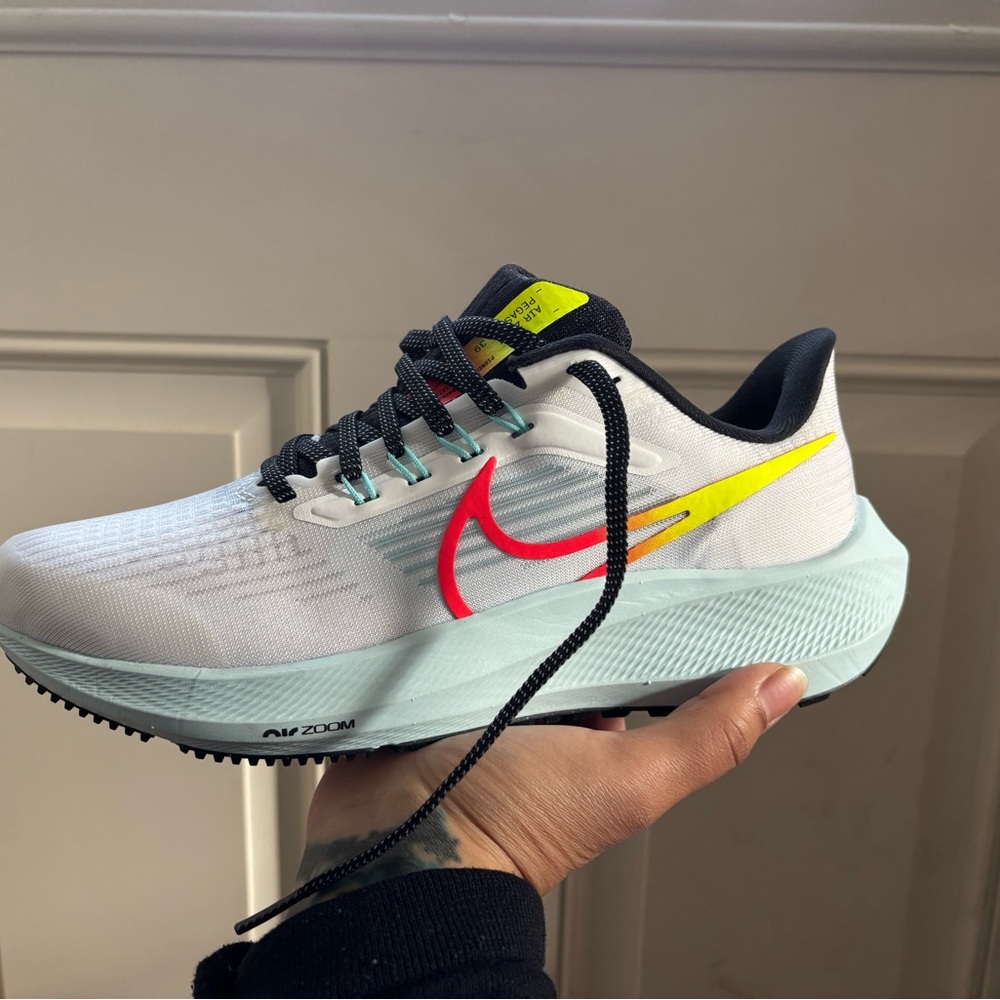 Nike Women's Athletic Shoes - White, Red, Yellow, and Light Blue